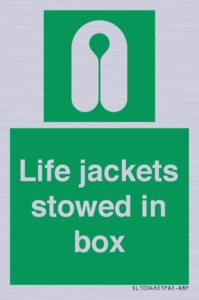Life jackets stowed in box